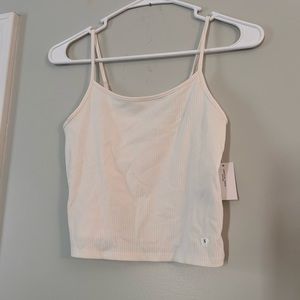 American Eagle White Cropped Tank